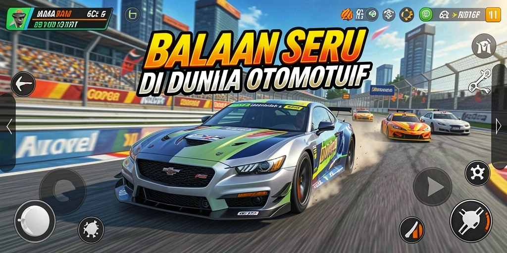 Tangkapan layar 6CF menunjukkan aksi balapan yang mendebarkan di lintasan.