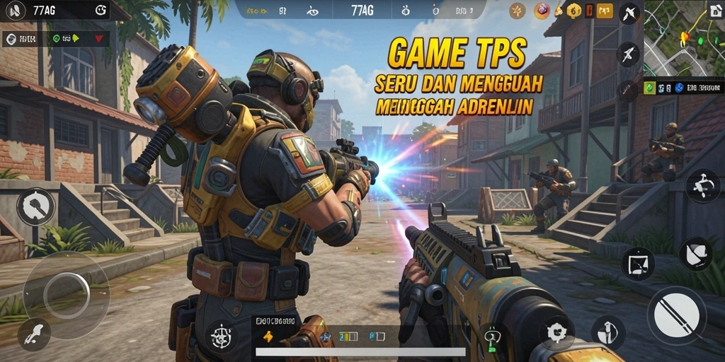 Tampilan gameplay seru di 77AG dengan aksi pertarungan yang intens.