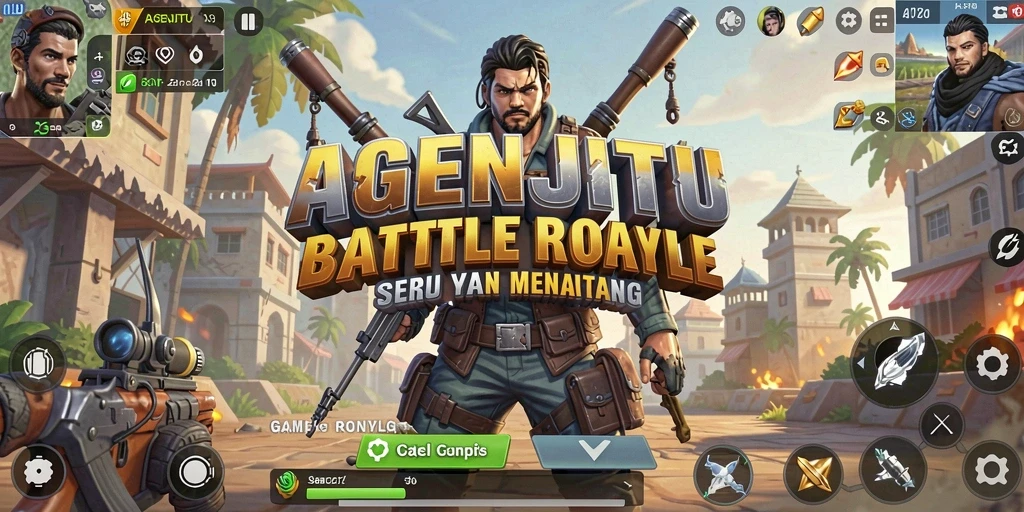 Gameplay mendebarkan di AGENJITU saat bertempur dengan pemain lain.
