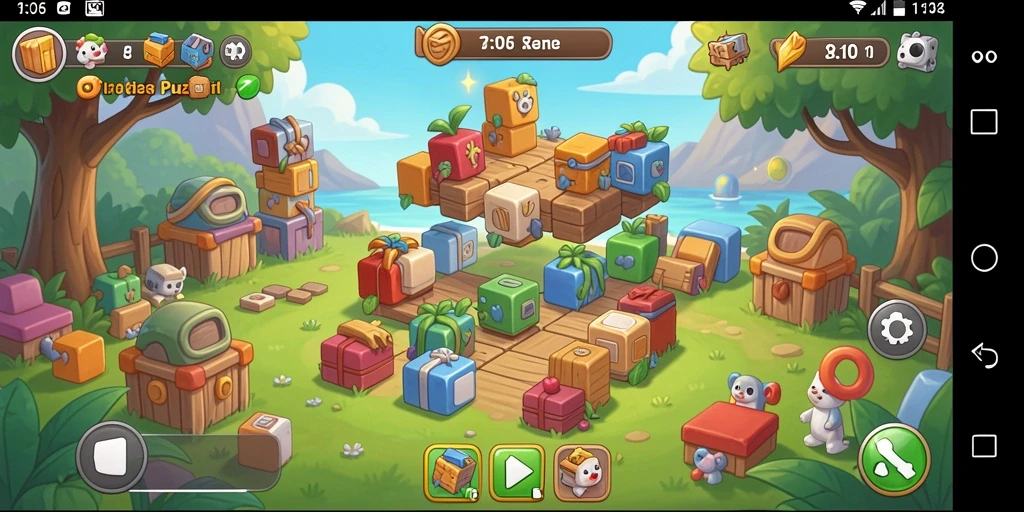 Screenshot gameplay D06 menampilkan teka-teki yang menantang dan grafis menarik.