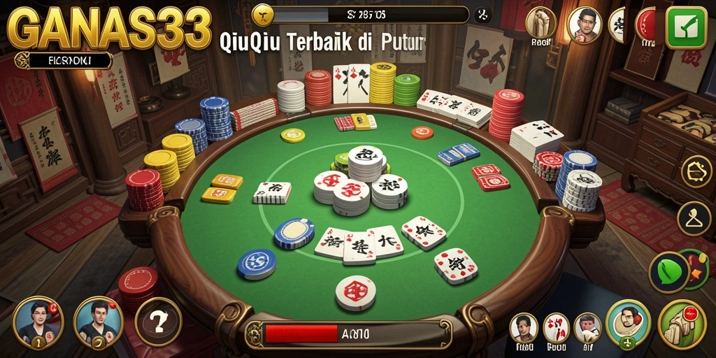 Tampilan seru gameplay QiuQiu di GANAS33.