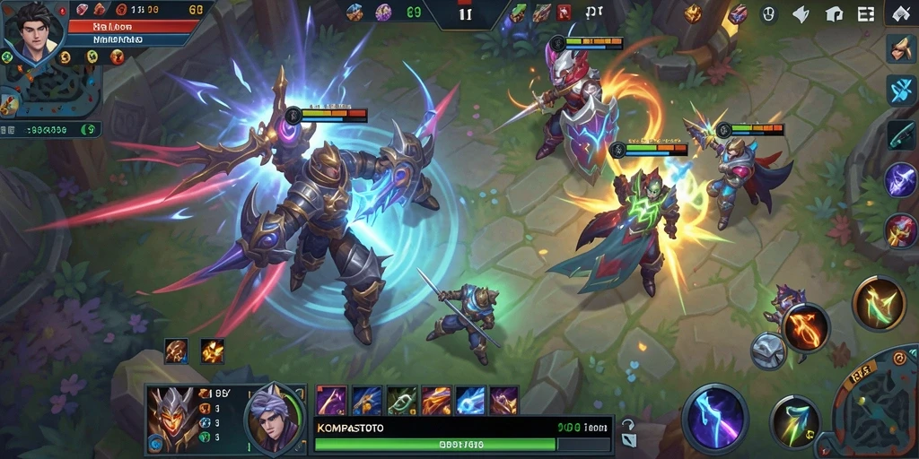 Screenshot gameplay penuh aksi di KOMPASTOTO.