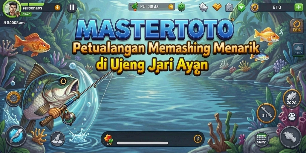 Tampilan gameplay memancing yang seru dan menantang di MASTERTOTO.
