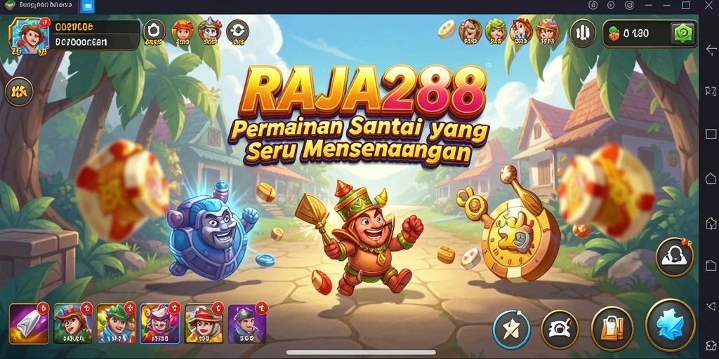 Tampilan gameplay RAJA288 yang penuh warna dan menarik.