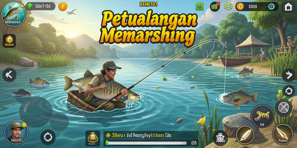 Gameplay REMI101 dengan tampilan memancing yang menakjubkan.