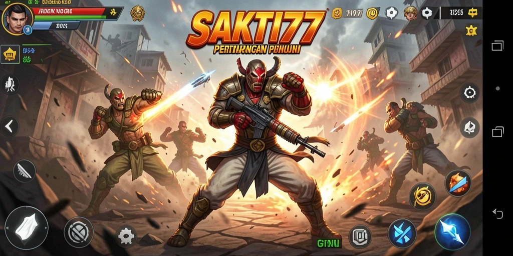 Tampilan screenshot memperlihatkan pertarungan seru dalam SAKTI77.