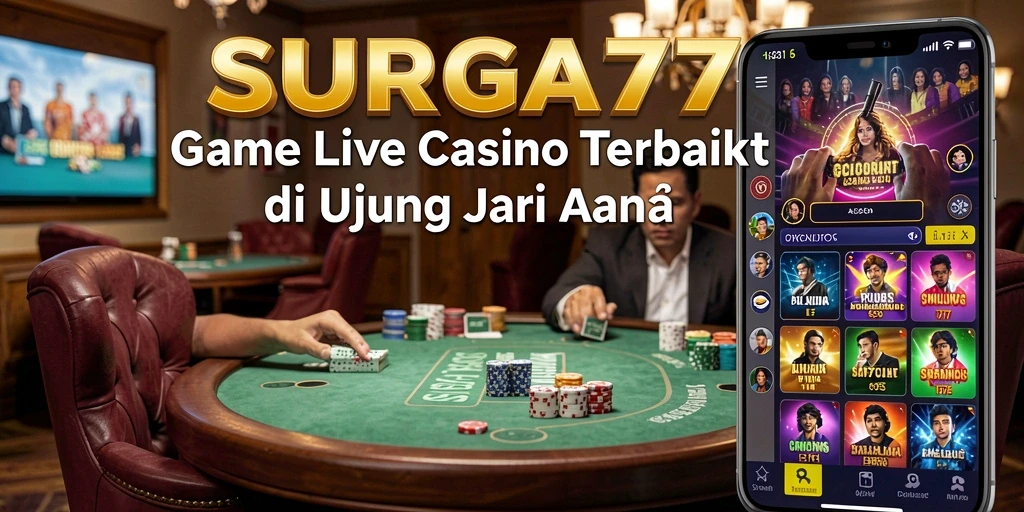 Tampilan gameplay SURGA77 yang menarik dan imersif di Live Casino.