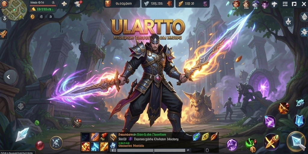 Tampilan gameplay menarik di ULARTOTO dengan pertempuran epik.